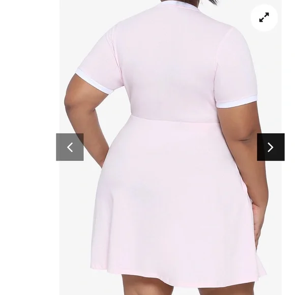 Strawberry Milk Carton Ringer T-Shirt Dress Plus Size - Picture 2 of 10